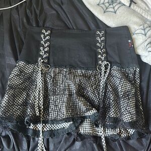 living dead souls spiderweb skirt size M